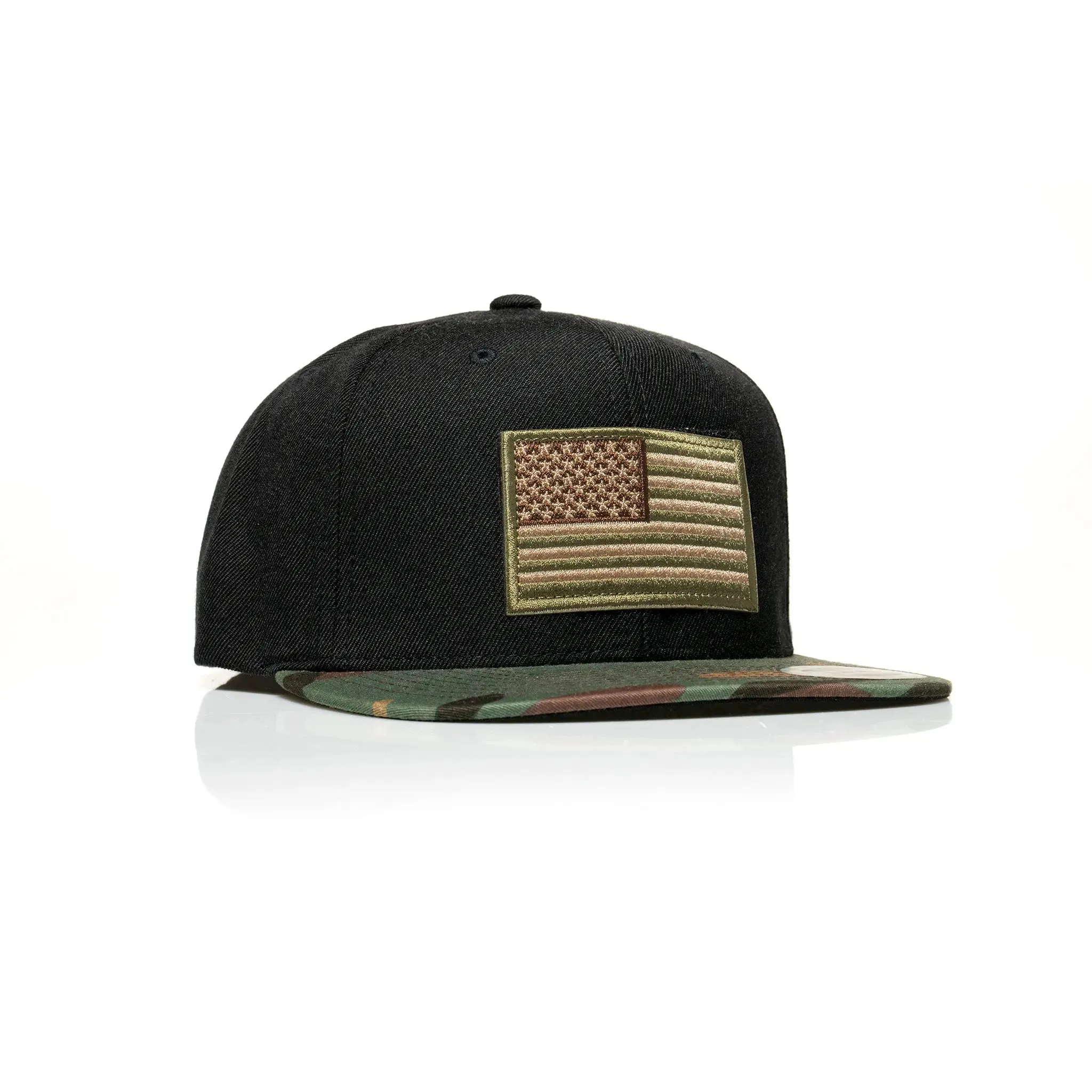 USA Tan Flag Patch Snapback