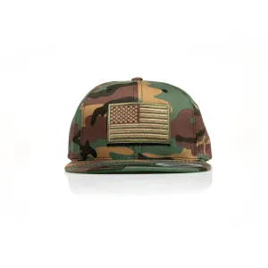USA Tan Flag Patch Snapback
