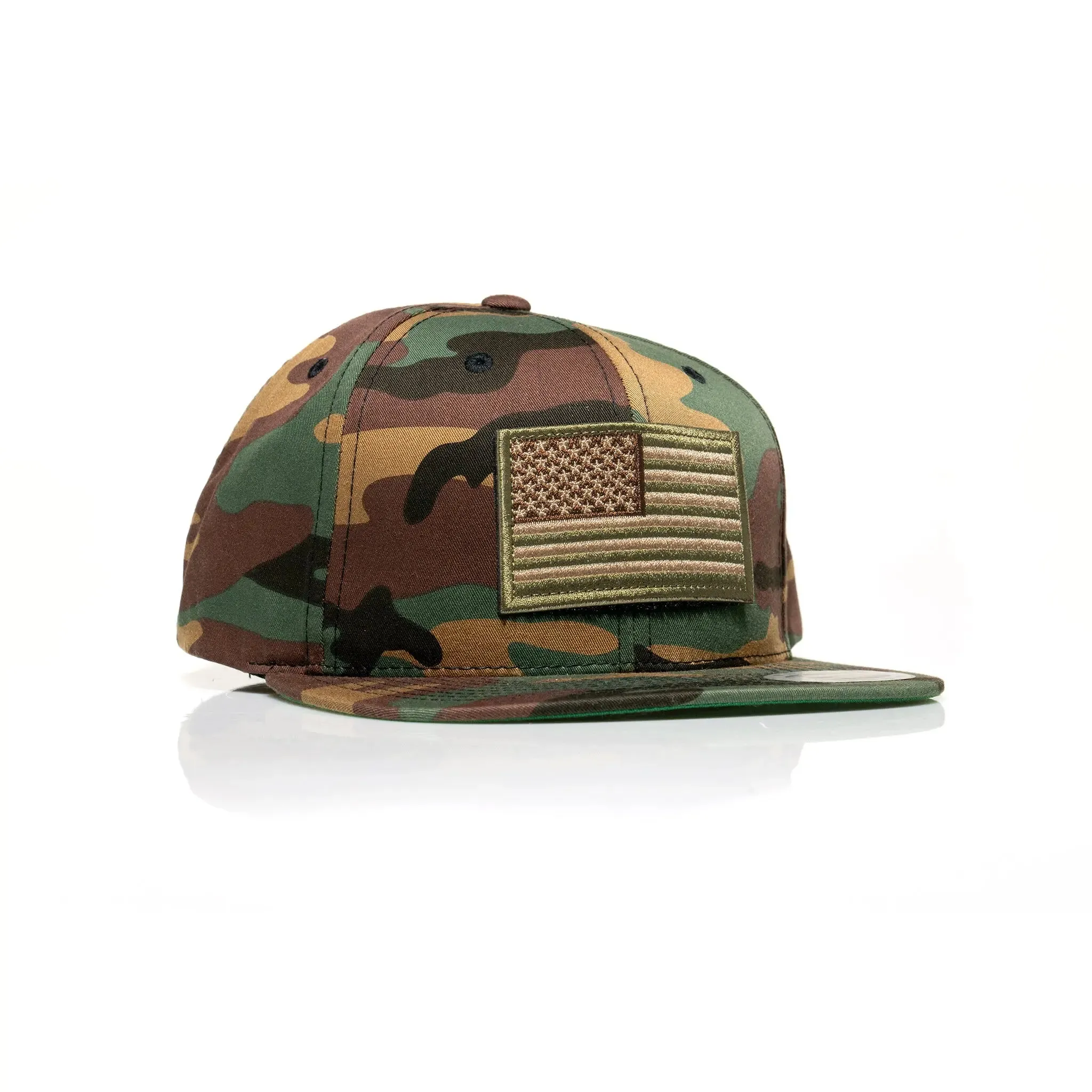 USA Tan Flag Patch Snapback
