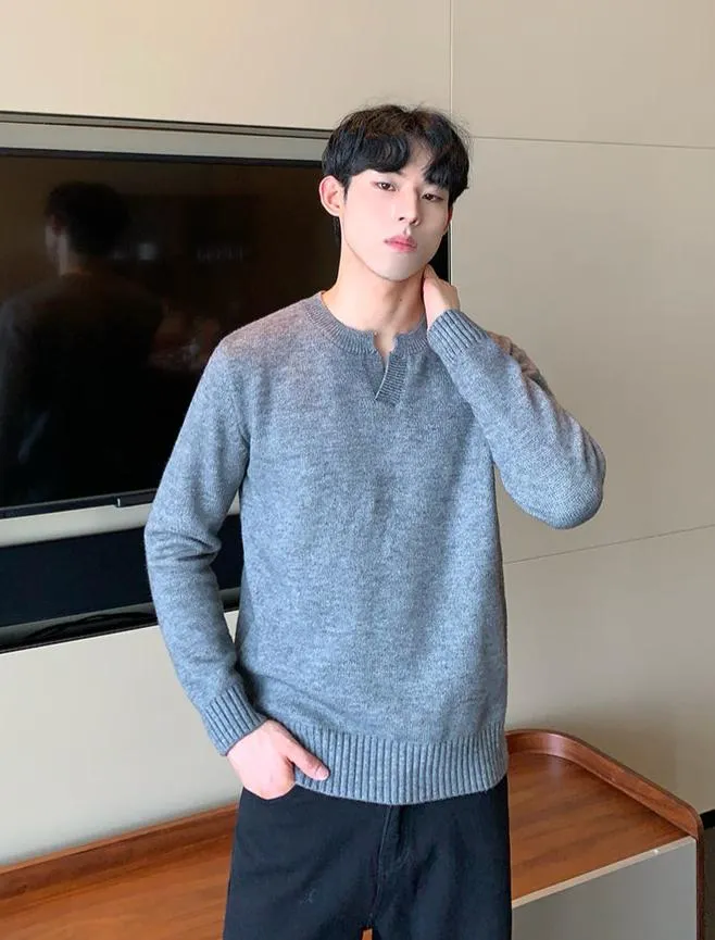 Versatile V-Neck Knit Sweater