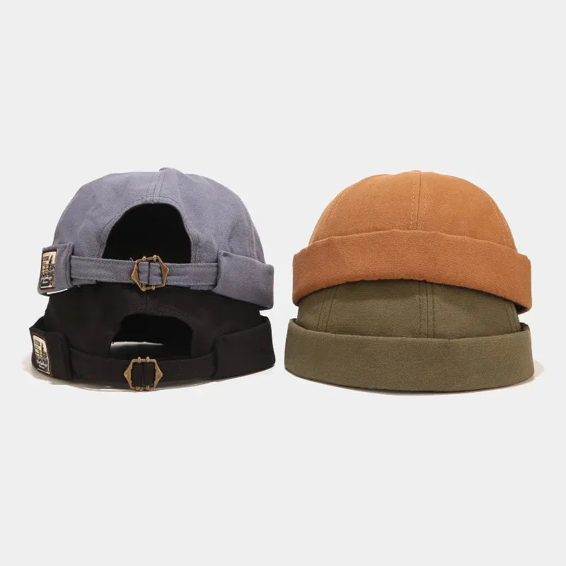 Vintage Brimless Hat Breathable Beanie Hat Landlord Sailor Cap