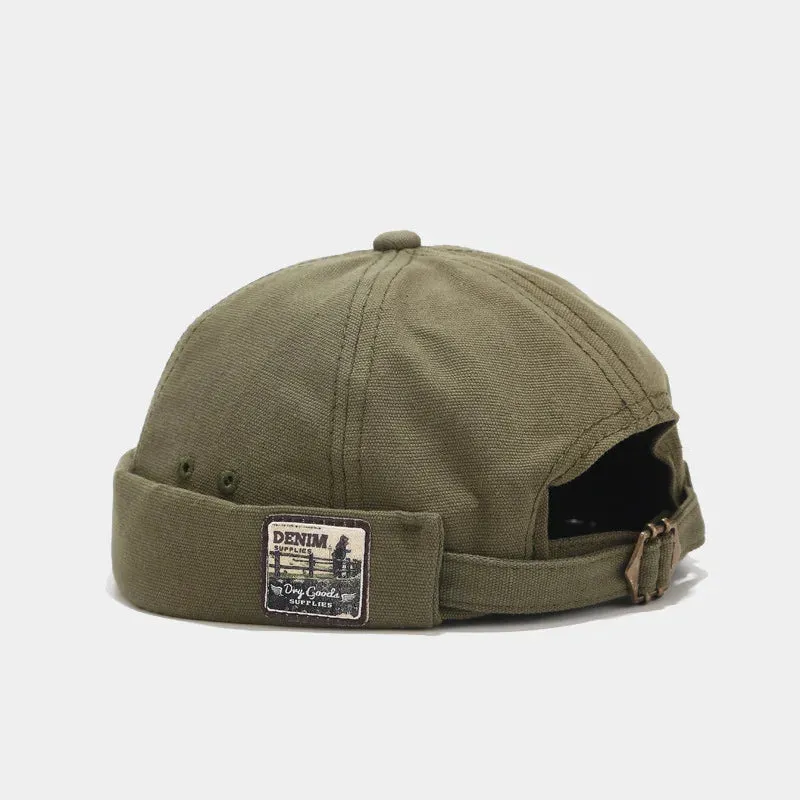 Vintage Brimless Hat Breathable Beanie Hat Landlord Sailor Cap