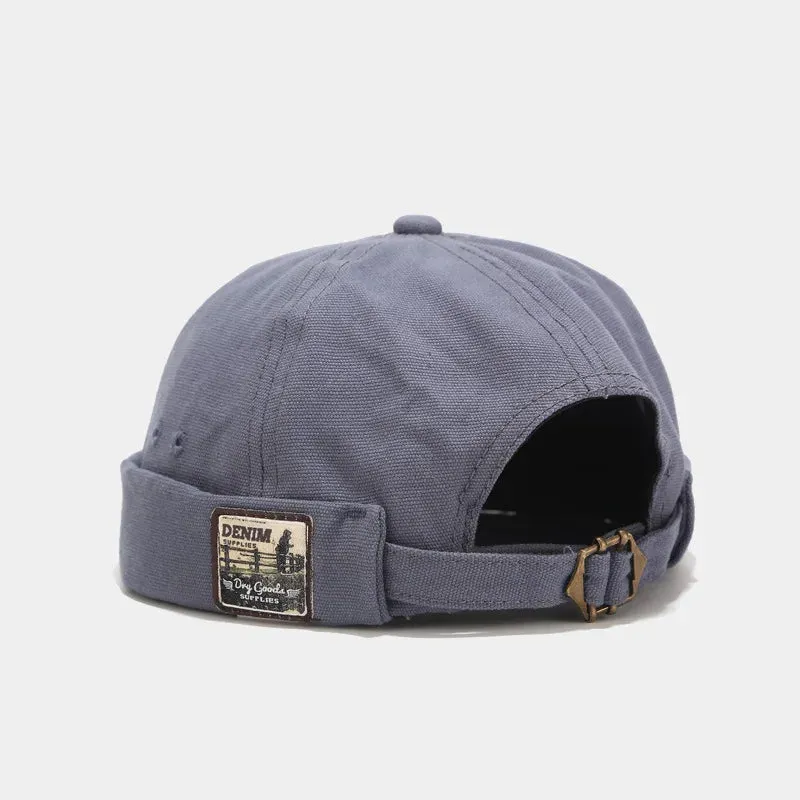 Vintage Brimless Hat Breathable Beanie Hat Landlord Sailor Cap