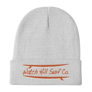 Watch Hill Surf Co. 'Parallel Boards' Embroidered Beanie (Orange)